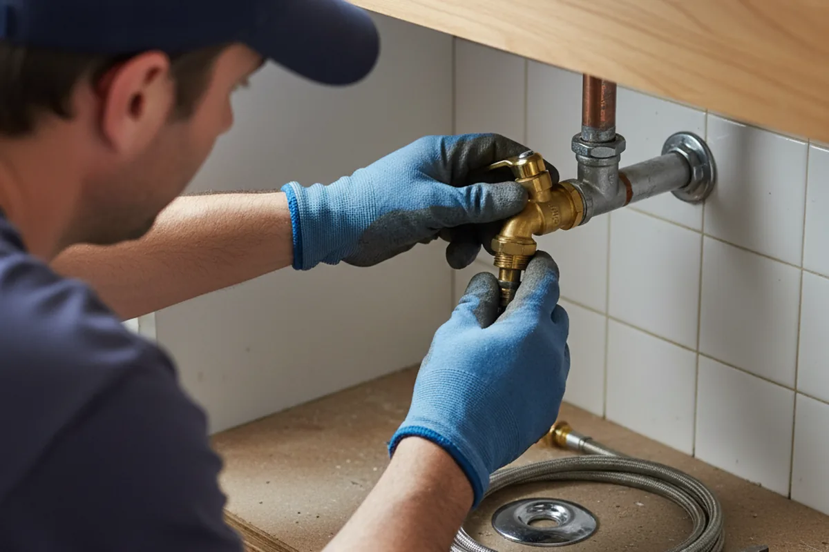 Shutoff valve and fitting work during Emergency Plumbing in Hawkins